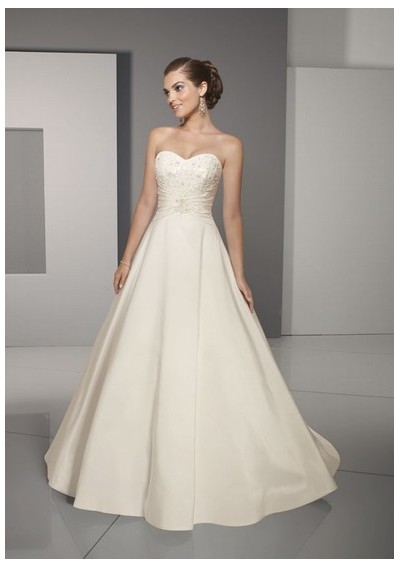 Luxury A-line Strapless wedding dresses